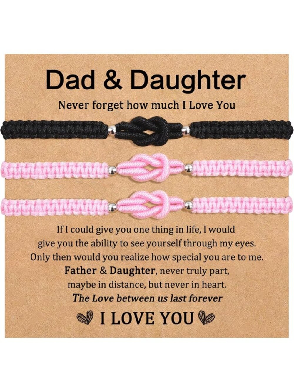 2/3PCS Matching Family Bracelets - Dad Daughter, Mother Son, Mother Daughter Set